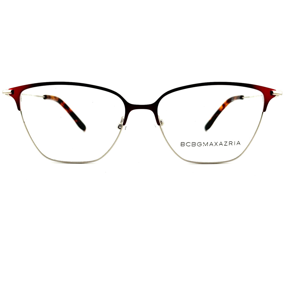 BCBGMAXAZRIA Eyeglasses Italy Henley Red Tortoise Silver 54/15/135 H13431